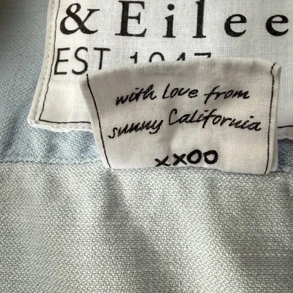 Frank & Eileen Womens Eileen Relax Light Blue Button Up Shirt Size S Coastal - Picture 6 of 13